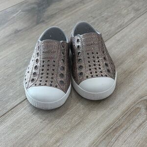 Native Metallic Bronze Kids Sneakers